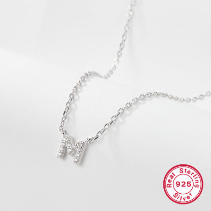 K & S | Damen Halskette 925 Silber mit Buchstabe – Eleganter Initialen Schmuck & Geschenkidee