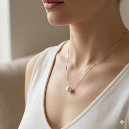 Elegante Perlenkette 925 Silber | Zeitloses Geschenk