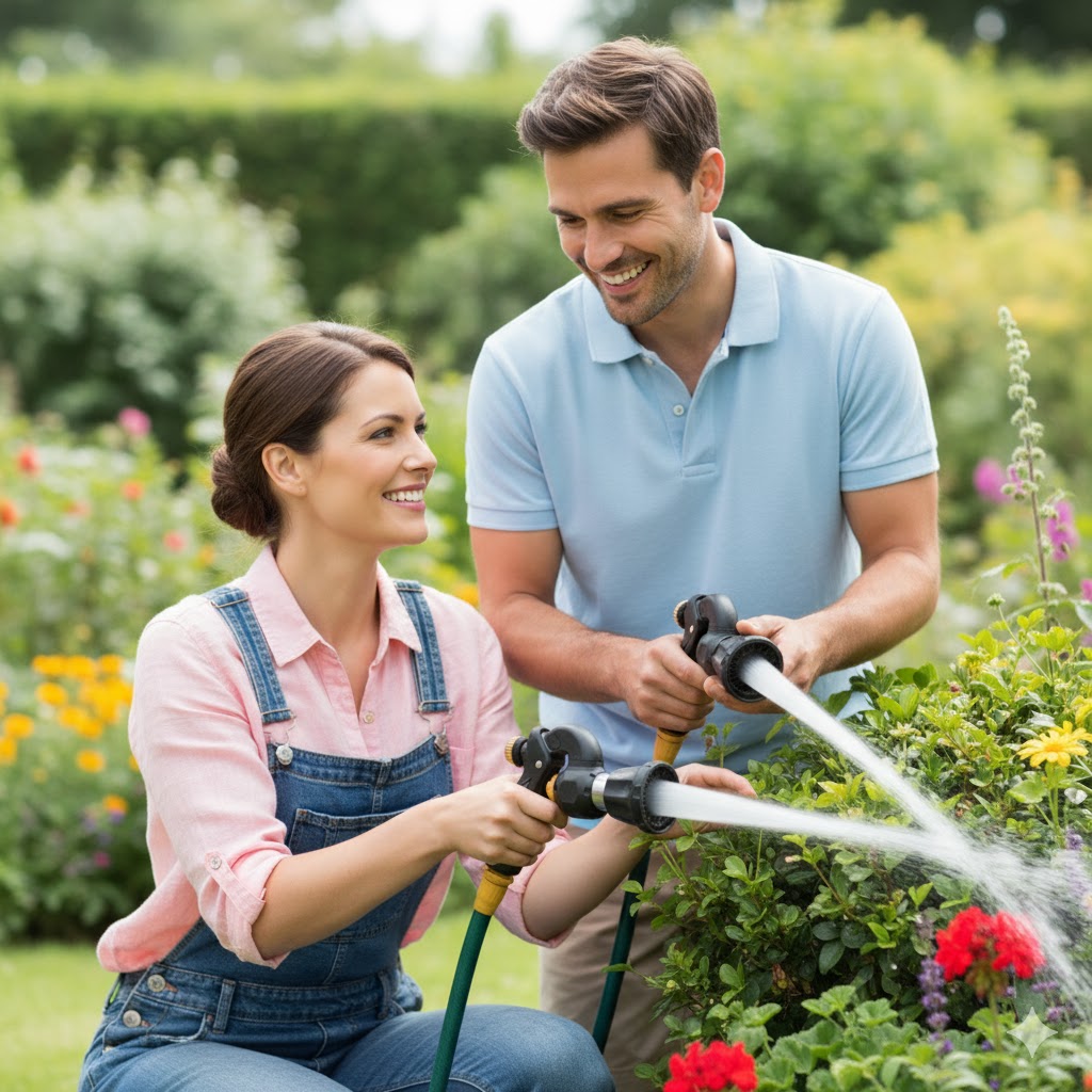 Premium Gartendüse für Schlauch | Einstellbarer Strahl