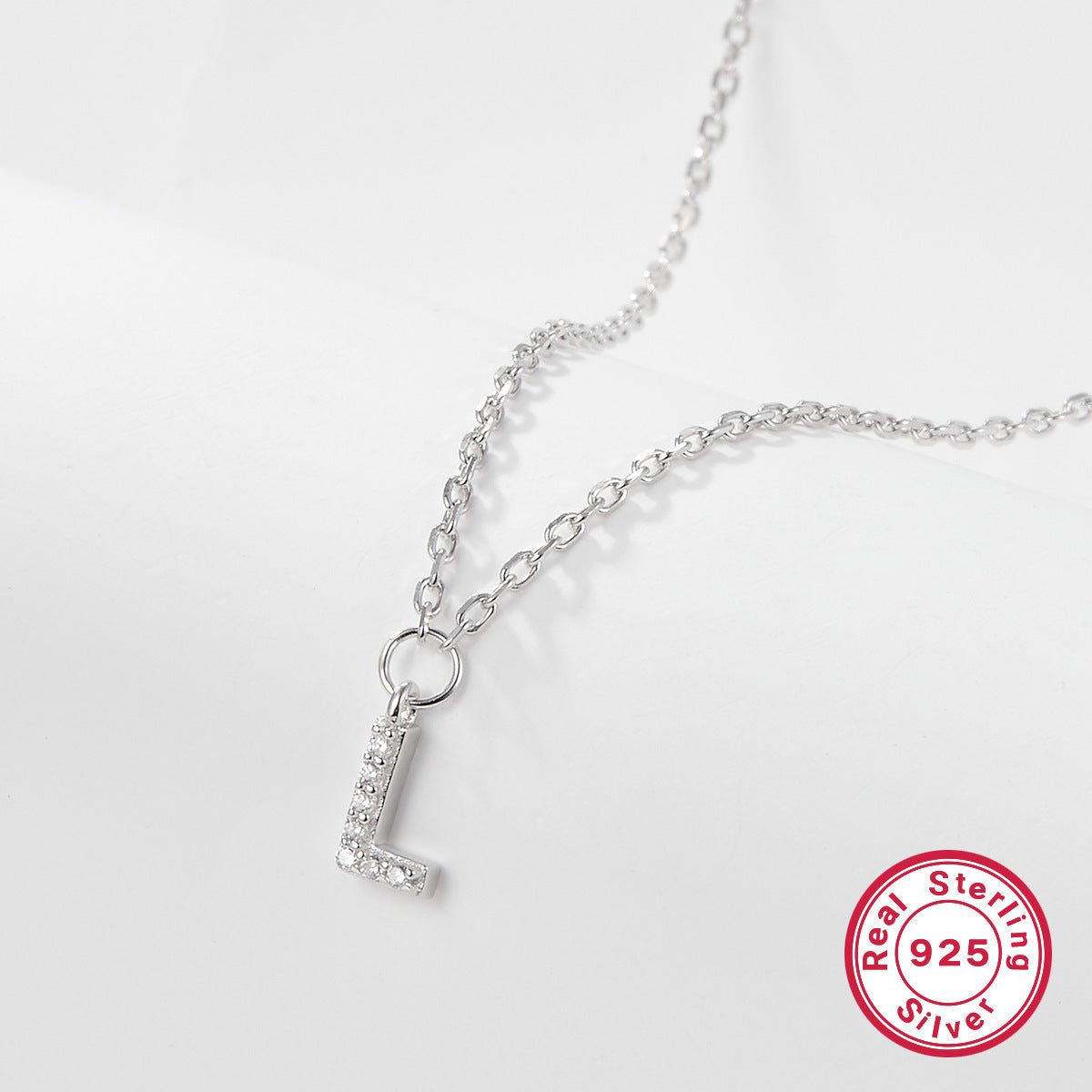 K & S | Damen Halskette 925 Silber mit Buchstabe – Eleganter Initialen Schmuck & Geschenkidee