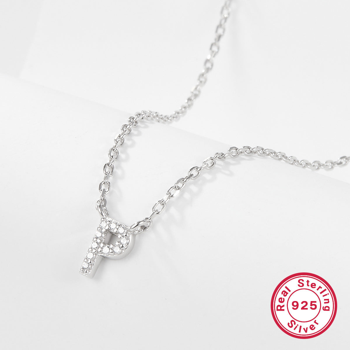 K & S | Damen Halskette 925 Silber mit Buchstabe – Eleganter Initialen Schmuck & Geschenkidee