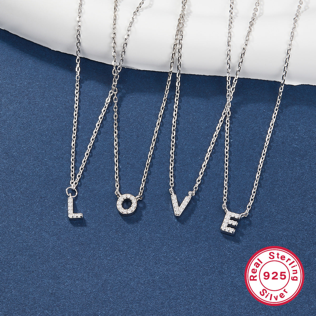 K & S | Damen Halskette 925 Silber mit Buchstabe – Eleganter Initialen Schmuck & Geschenkidee