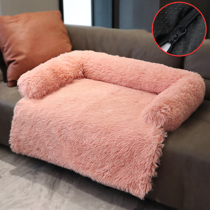 K & S | Waschbares Haustierbett mit Abnehmbarem Bezug - Weiche Matte & Sofa-, Auto- & Bodenschutz für Hunde & Katzen