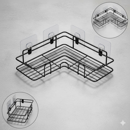 Praktisches Eckregal ohne Bohren für Dusche | Rostfrei