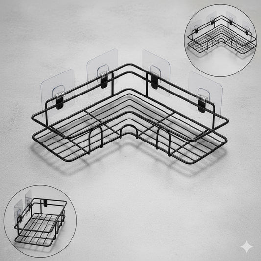 Praktisches Eckregal ohne Bohren für Dusche | Rostfrei