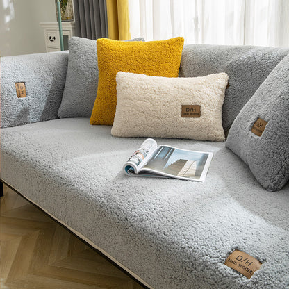 K & S | Sofaüberwurf Lammwolle Winter – Dicke Weiche & Rutschfeste Couchdecke