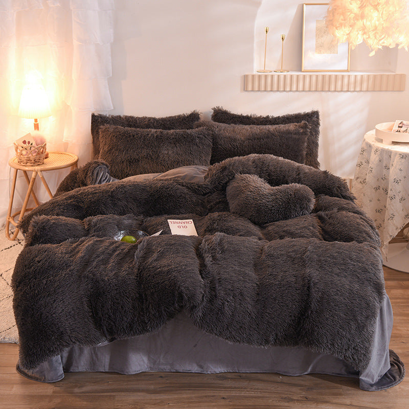 K & S | Flauschiges Winter-Bettwäsche Set – Kuscheliges dickes Fleece für warme & gemütliche Nächte