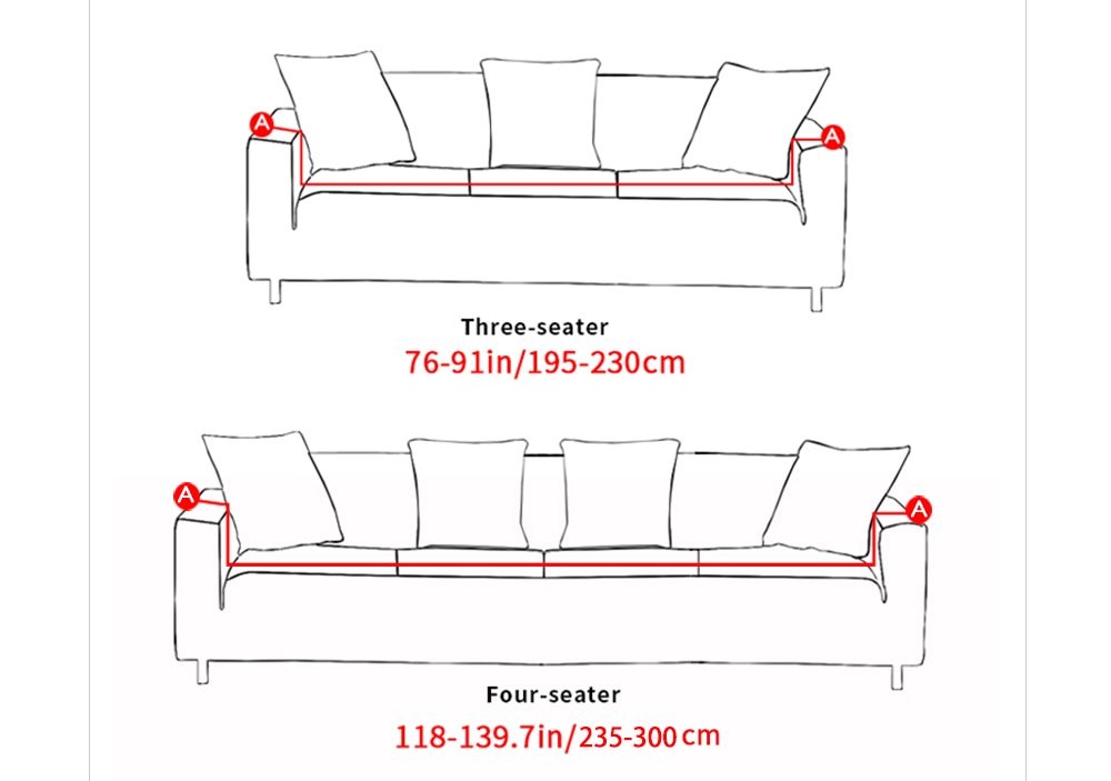 K & S | Sofabezug Elastisch 1–4 Sitzer – Waschbarer Stretch Sofaüberwurf für Couch Schutz