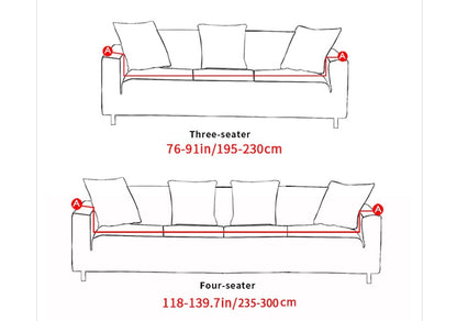 K & S | Sofabezug Elastisch 1–4 Sitzer – Waschbarer Stretch Sofaüberwurf für Couch Schutz