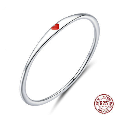 K & S | 925 Silberring Damen mit Herz Gravur – Eleganter Schmuck & Romantische Geschenkidee