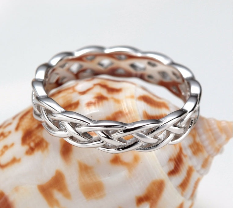 K & S | Unisex Ring 925 Silber 4mm – Schlichter & Zeitloser Schmuck für Damen & Herren