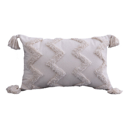 K & S | Marokkanischer Kissenbezug Baumwolle – Boho Retro Dekokissen für Sofa & Wohnzimmer