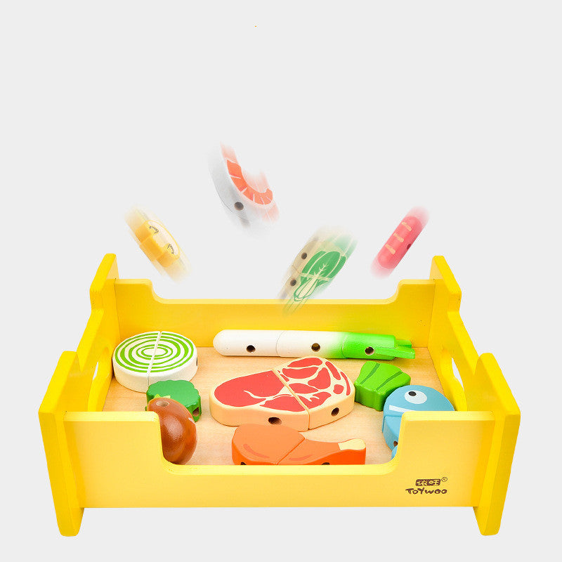 K & S | Holz Spielküche BBQ Set mit Magnetischem Zubehör - Kreative Kinderküche für Rollenspiel & Lernen