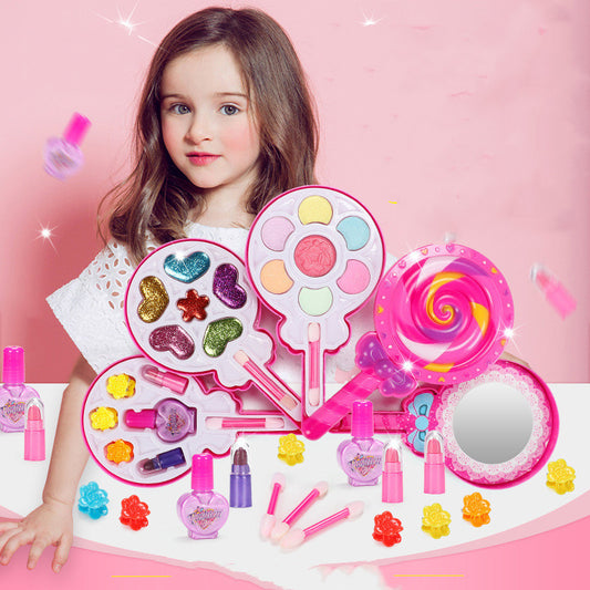K & S | Waschbares Kinderschminke-Set mit Beauty-Koffer - Kreatives Schminkspielzeug für Kinder & Mädchen