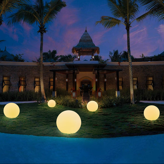 K & S | LED Leuchtkugel – Wasserdichte Gartenlampe mit Farbwechsel für Außenbereich, Terrasse & Pool