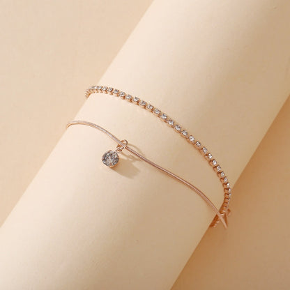 K & S | Damen Fußkette Boho mit Zirkonia & Perlen – Eleganter Schmuck für Sommer & Strand