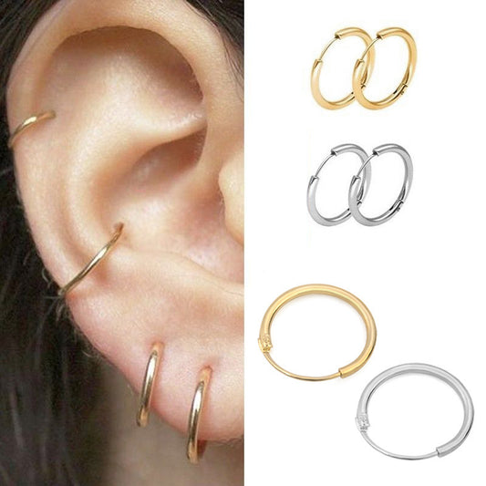 K & S | Damen Creolen Ohrringe Rund – Eleganter Schmuck in Gold, Silber & Schwarz