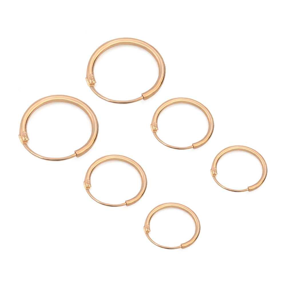 K & S | Damen Creolen Ohrringe Rund – Eleganter Schmuck in Gold, Silber & Schwarz