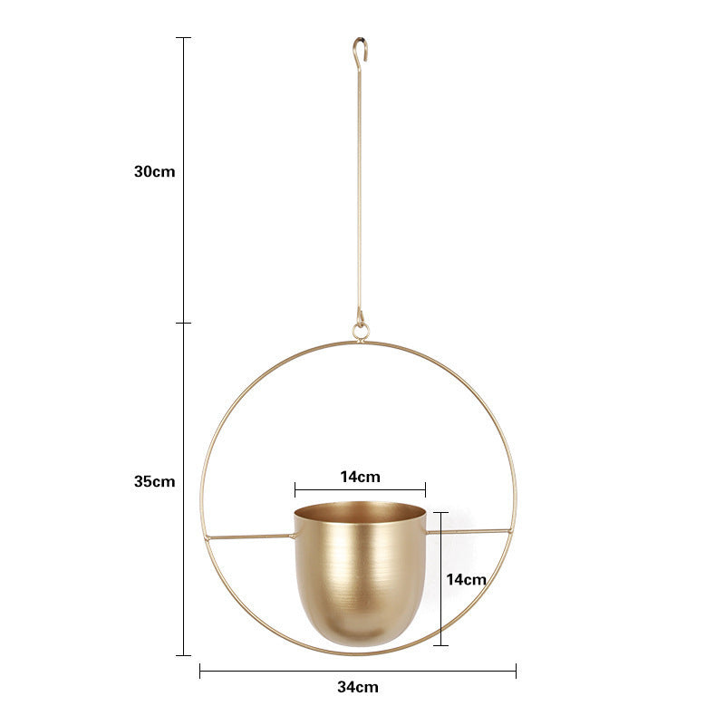 K & S | Hängender Blumentopf Eisen – Nordischer Stil & Modernes Design für Wohnzimmer & Balkon
