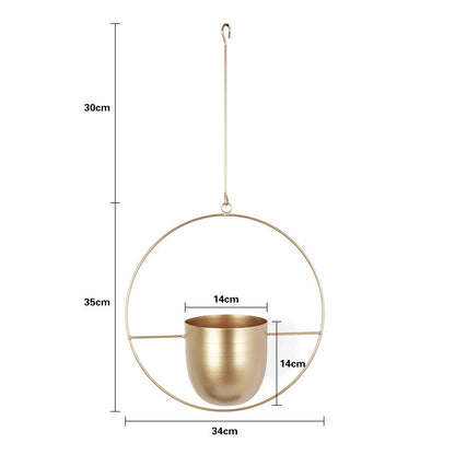 K & S | Hängender Blumentopf Eisen – Nordischer Stil & Modernes Design für Wohnzimmer & Balkon