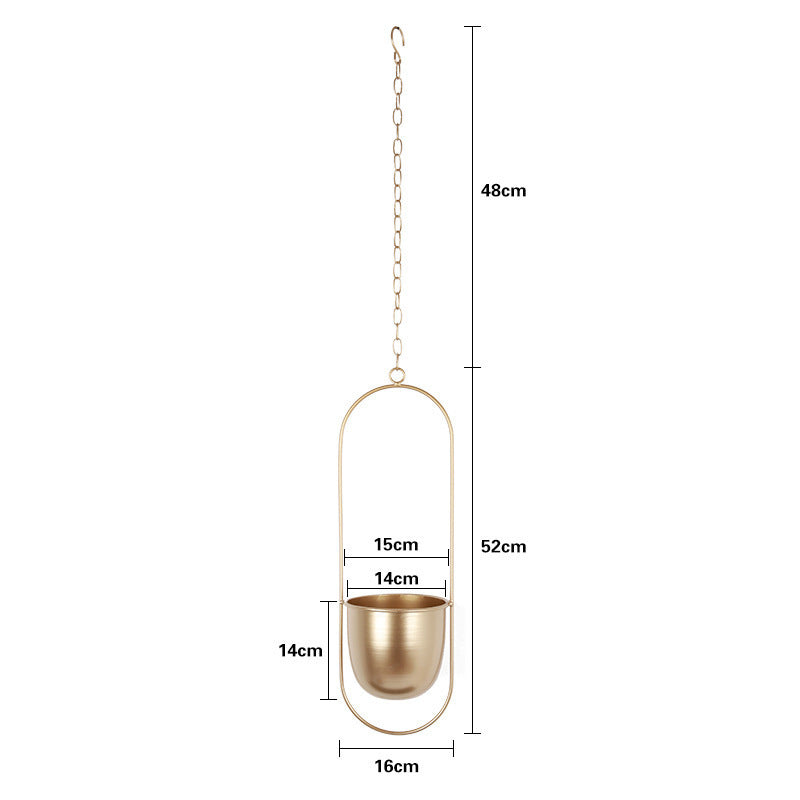 K & S | Hängender Blumentopf Eisen – Nordischer Stil & Modernes Design für Wohnzimmer & Balkon