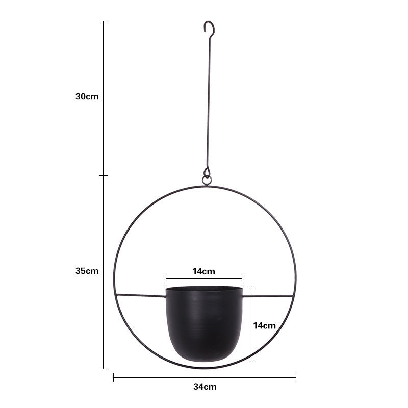 K & S | Hängender Blumentopf Eisen – Nordischer Stil & Modernes Design für Wohnzimmer & Balkon