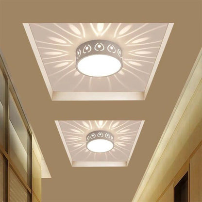 K & S | LED Deckenleuchte – Modernes 3W Einbau-Downlight mit Sterneneffekt für Flur & Wohnzimmer