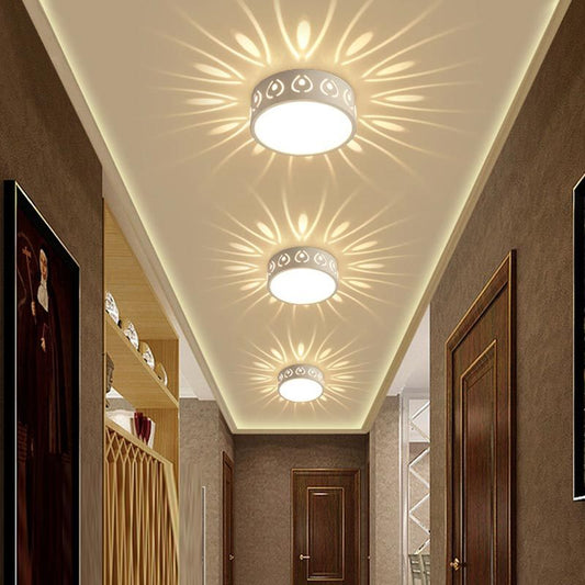 K & S | LED Deckenleuchte – Modernes 3W Einbau-Downlight mit Sterneneffekt für Flur & Wohnzimmer