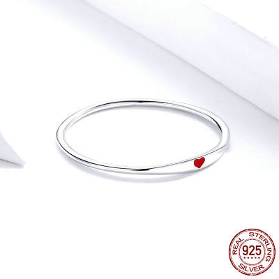 K & S | 925 Silberring Damen mit Herz Gravur – Eleganter Schmuck & Romantische Geschenkidee