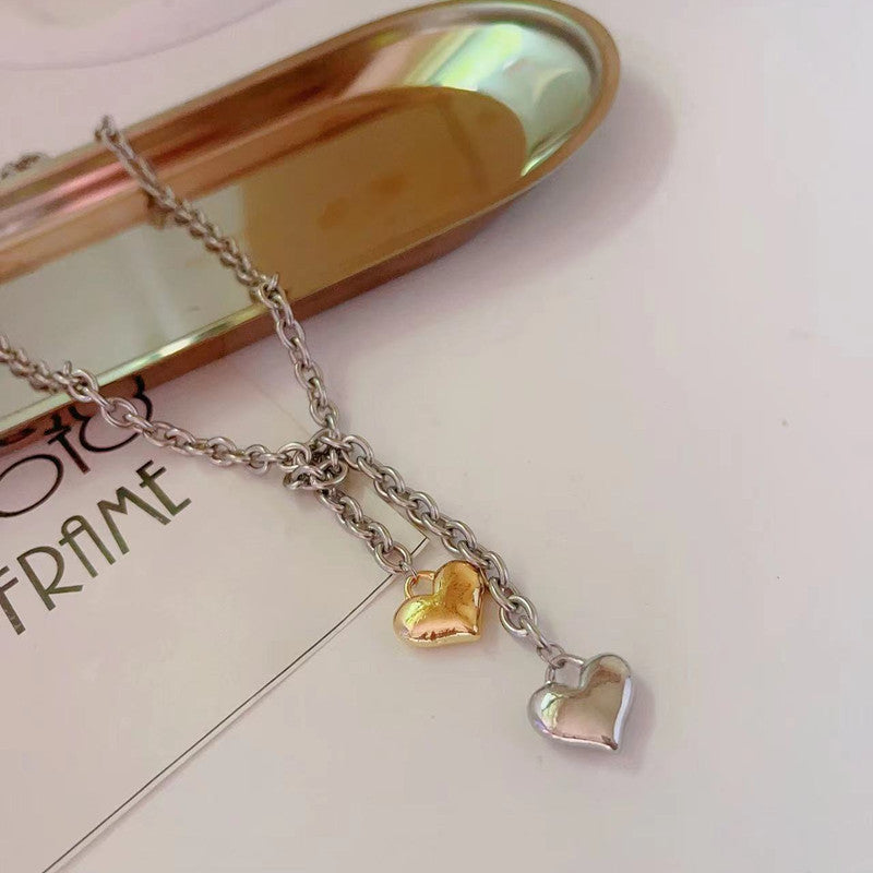 K & S | Damen Halskette Silber Lang mit Herz Anhänger – Eleganter Schmuck & Geschenkidee