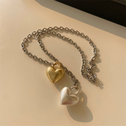 K & S | Damen Halskette Silber Lang mit Herz Anhänger – Eleganter Schmuck & Geschenkidee