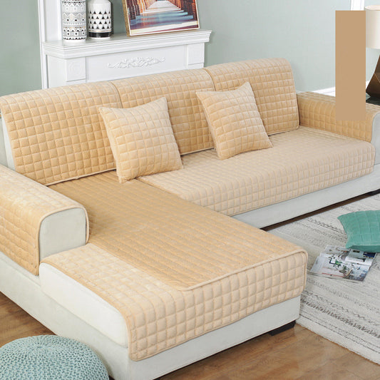 K & S | Sofabezug Flauschig & Rutschfest – Weicher Waschbarer Sofaüberwurf für Couch Schutz