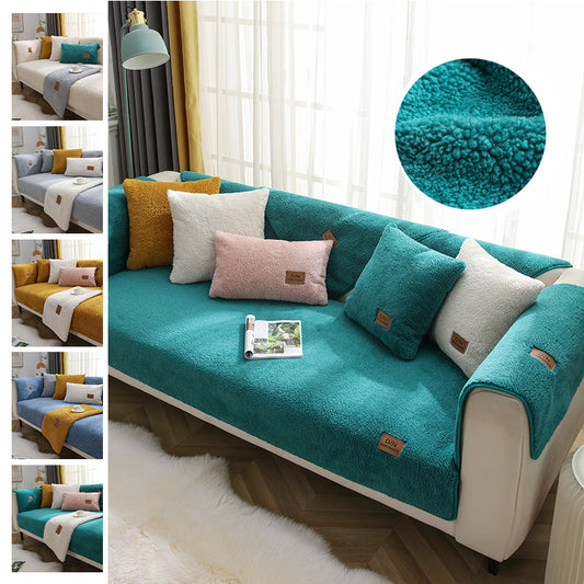 K & S | Sofaüberwurf Lammwolle Winter – Dicke Weiche & Rutschfeste Couchdecke