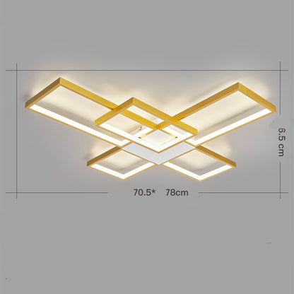 K & S | LED Deckenleuchte – Moderne geometrische Deckenlampe in Warmweiß für Wohnzimmer & Schlafzimmer