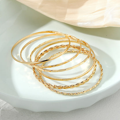 K & S | Damen Armband Set Gold – Trendige Gliederkette & Geometrischer Schmuck Elegant