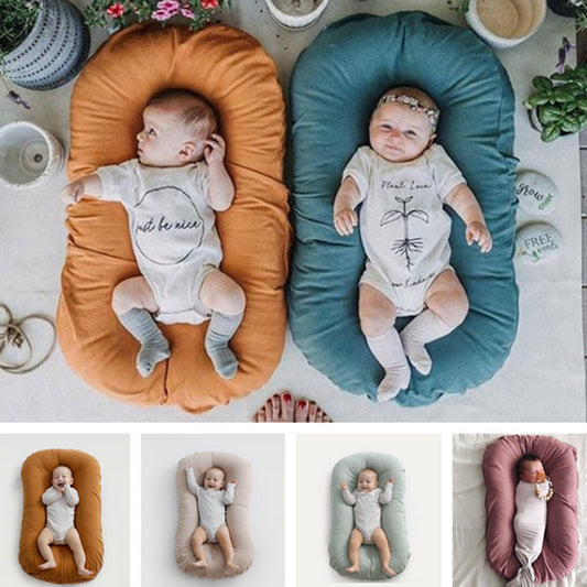 K & S | Baby Nest Tragbar Baumwolle – Waschbares Kuschelnest für Neugeborene & Säuglinge