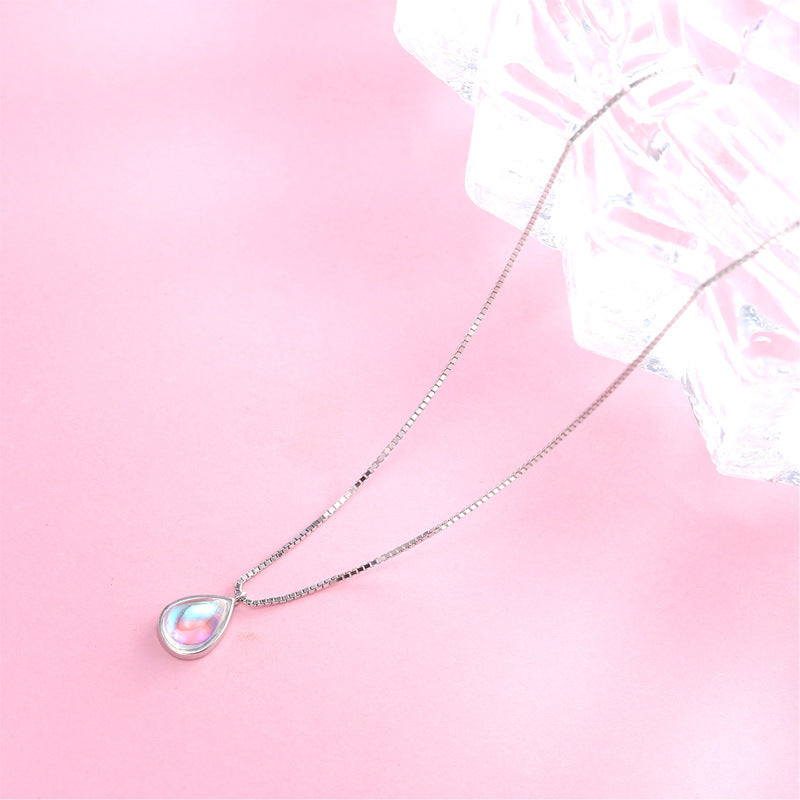 Damen Halskette 925 Silber mit Mondstein | Funkelnder Schmuck