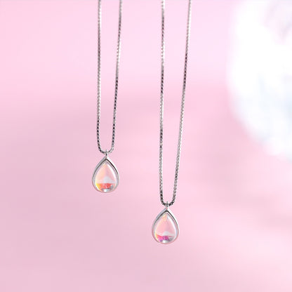 K & S | Damen Halskette 925 Silber mit Mondstein Anhänger – Eleganter & Mystischer Schmuck