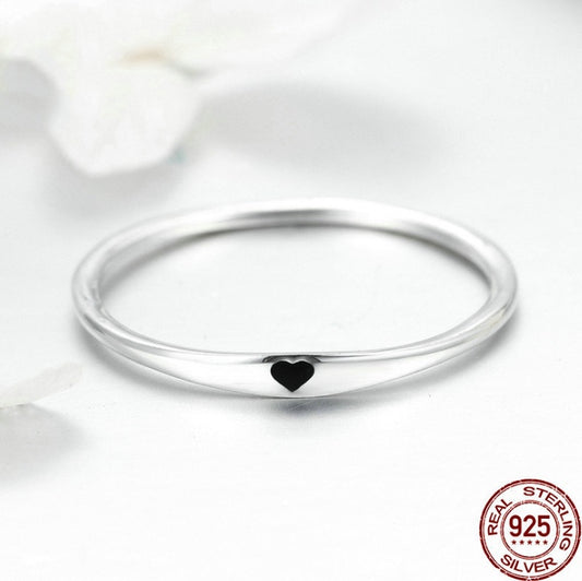 K & S | 925 Silberring Damen mit Herz Gravur – Eleganter Schmuck & Romantische Geschenkidee