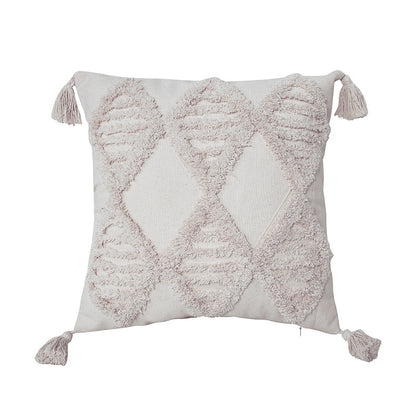 K & S | Marokkanischer Kissenbezug Baumwolle – Boho Retro Dekokissen für Sofa & Wohnzimmer
