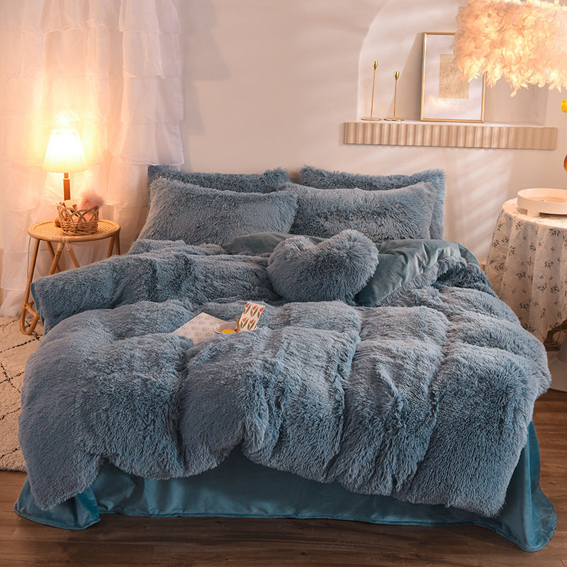 K & S | Flauschiges Winter-Bettwäsche Set – Kuscheliges dickes Fleece für warme & gemütliche Nächte