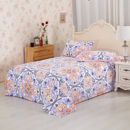 K & S | Baumwoll-Bettwäsche Set – Hochwertige bedruckte Bettlaken & Bezüge mit floralem Design