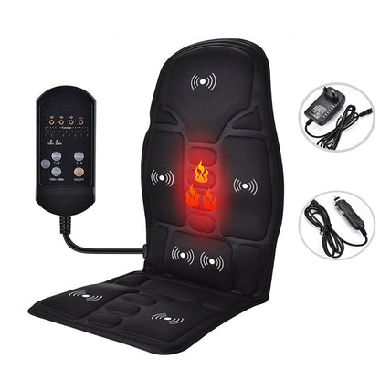 K & S | Massage Sitzauflage Elektrisch mit Heizung & Vibration – Entspannung für Rücken & Auto
