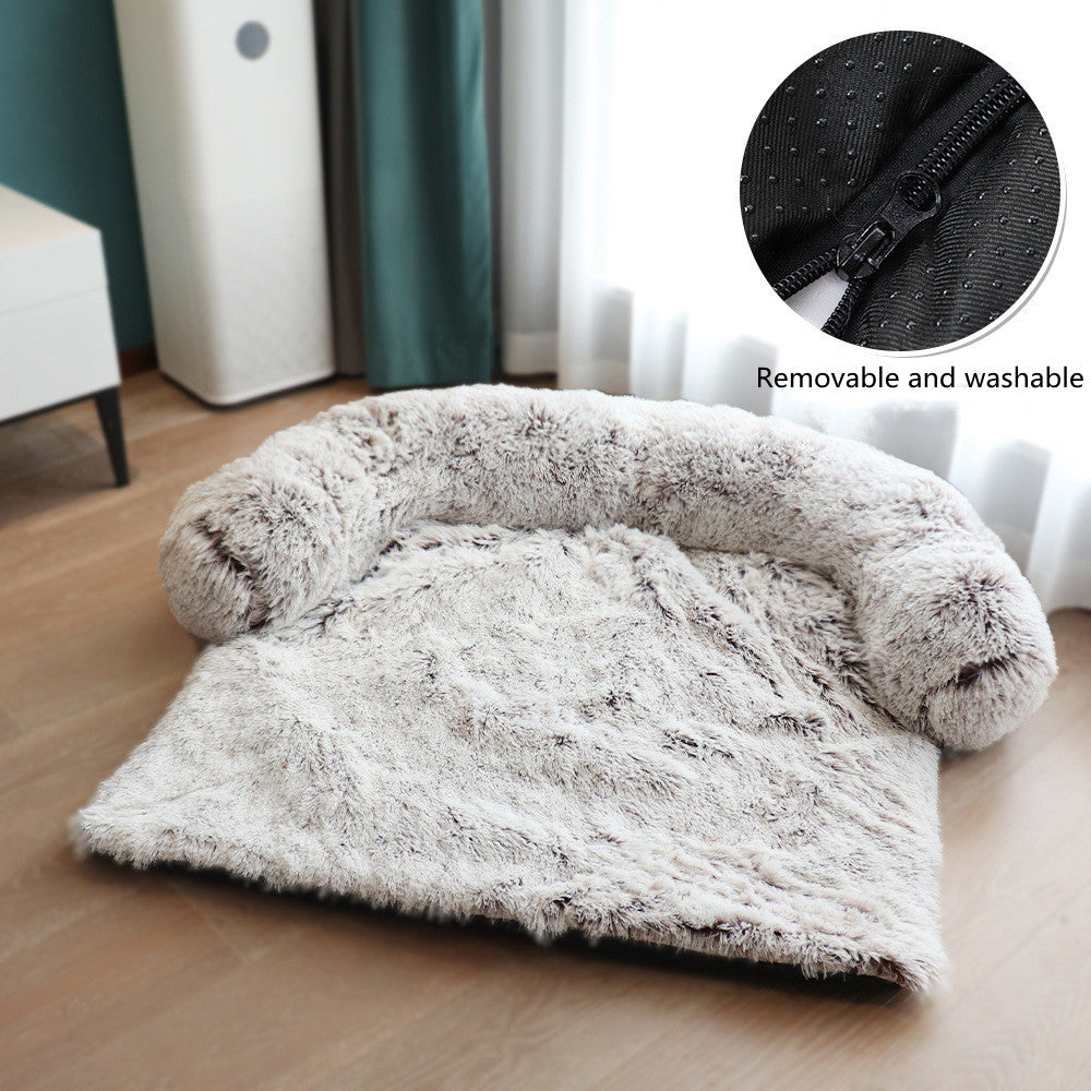 K & S | Waschbares Haustierbett mit Abnehmbarem Bezug - Weiche Matte & Sofa-, Auto- & Bodenschutz für Hunde & Katzen