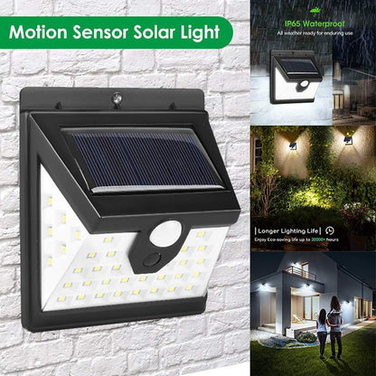 K & S | Solar LED Wandleuchte mit Bewegungssensor – Wasserdichte Außenlampe für Garten & Terrasse