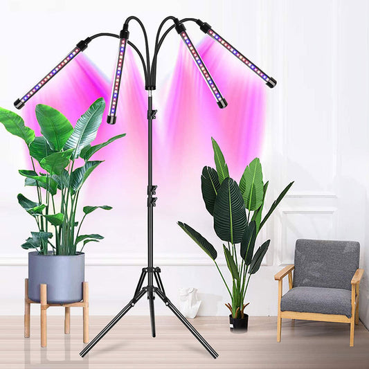 K & S | LED Pflanzenlampe – Vollspektrum Wachstumslampe mit Stativ & Fernbedienung für Zimmerpflanzen