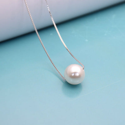 K & S | Elegante Perlenkette Damen 925 Silber – Zeitlose Halskette Schmuck & Geschenkidee