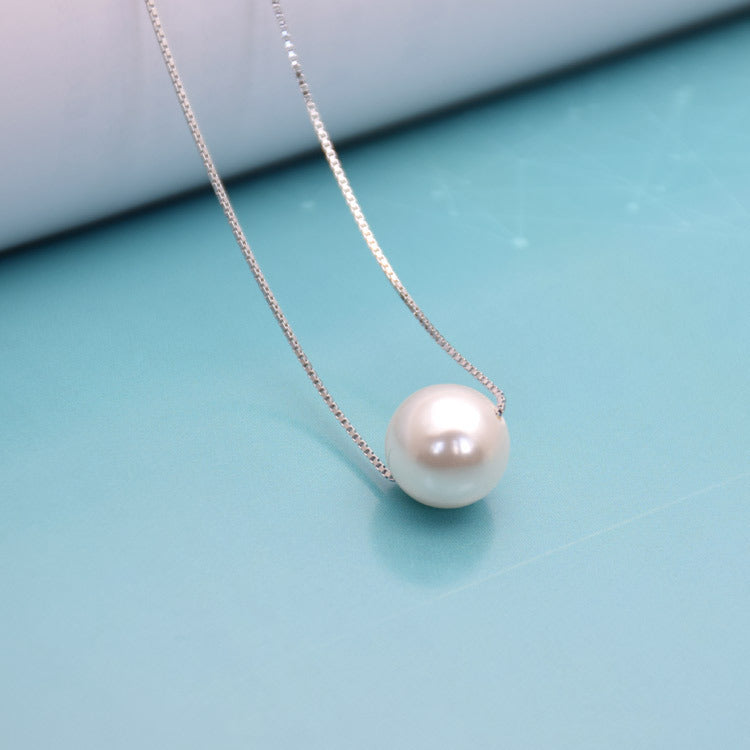 K & S | Elegante Perlenkette Damen 925 Silber – Zeitlose Halskette Schmuck & Geschenkidee