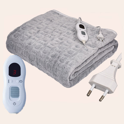 K & S | Elektrische Flanell-Heizdecke für Einzelpersonen - Weiche & Waschbare Wärme- und Kuscheldecke
