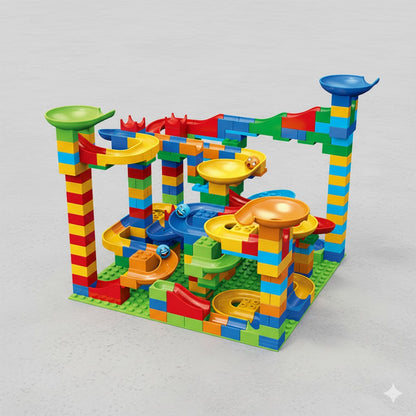 Große Kugelbahn Bausteine XXL | Kreatives Lernspielzeug